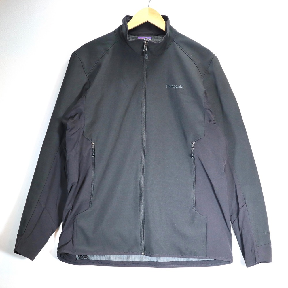 Patagonia Adze Jacket Mens L Black Polartec Windbloc Softshell Hiking Outdoor